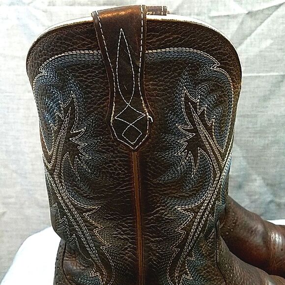 Ariat Quickdraw Square Toe Western Boots Men's 8 D Brown Oiled Rowdy 10006714 - Picture 5 of 12